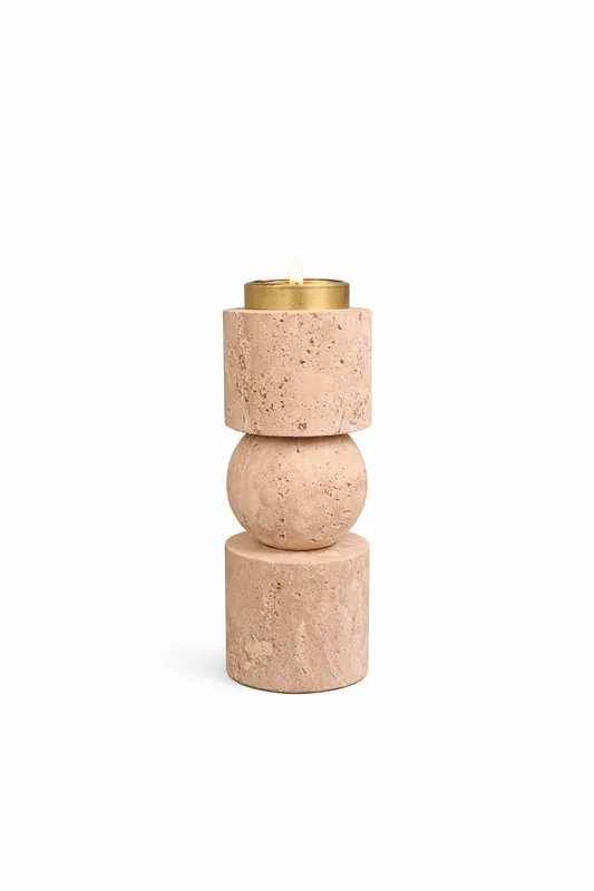 MIA Travertin Candle holder