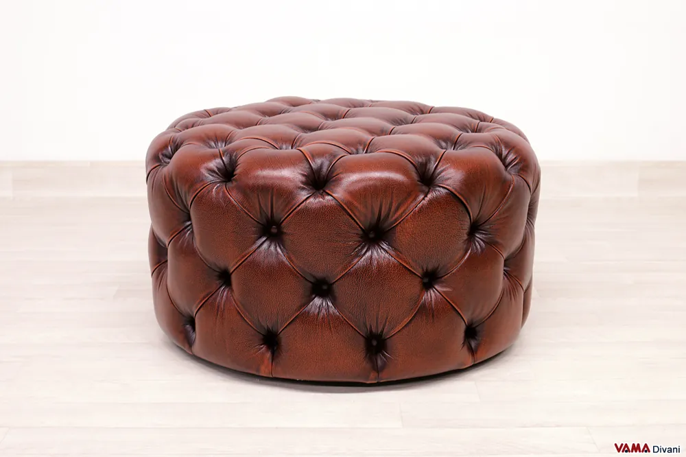 Pouf tondo capitonné Raffaello