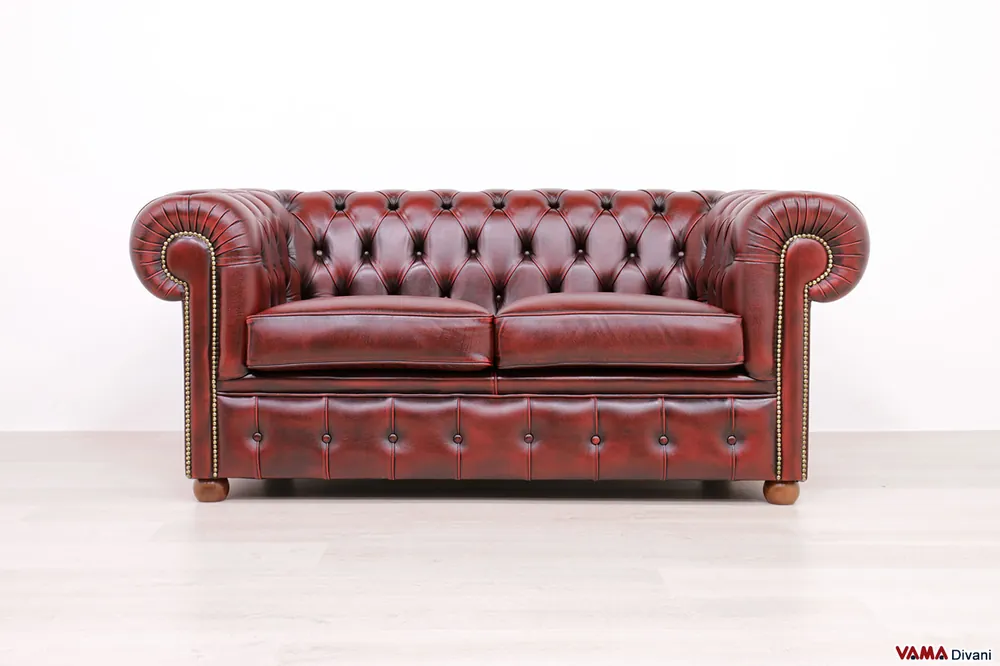 Divano Chester England 2 Posti Rosso