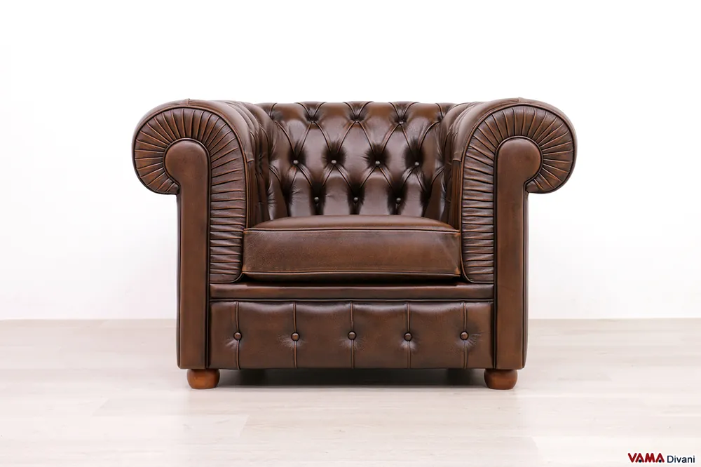 Poltrona Chesterfield marrone