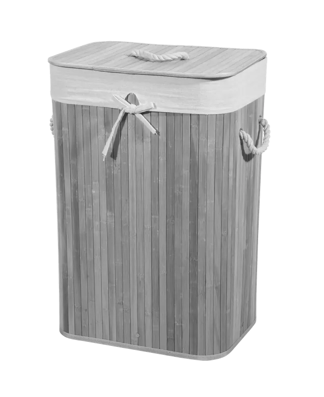 Cesto porta biancheria in bambù rettangolare GRIGIO