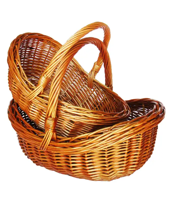 Set cesti grandi in vimini intero