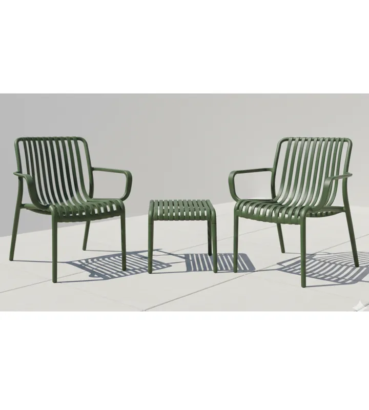 NEXO – Set da giardino 3 pezzi in polipropilene anti-UV – VERDE