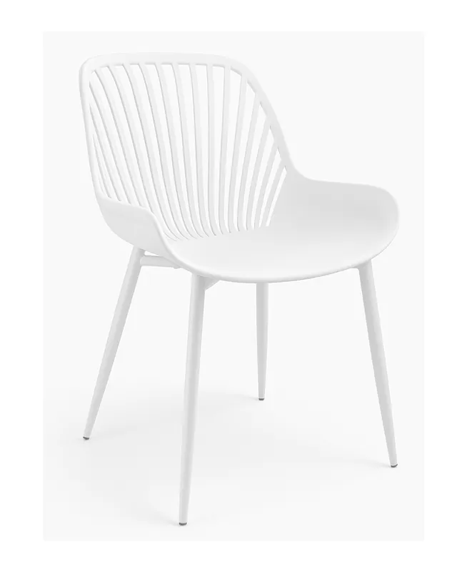 Sedia ECLISSE in Polipropilene Anti-UV con Struttura in Metallo per Esterni BIANCO– Outdoor e Contract