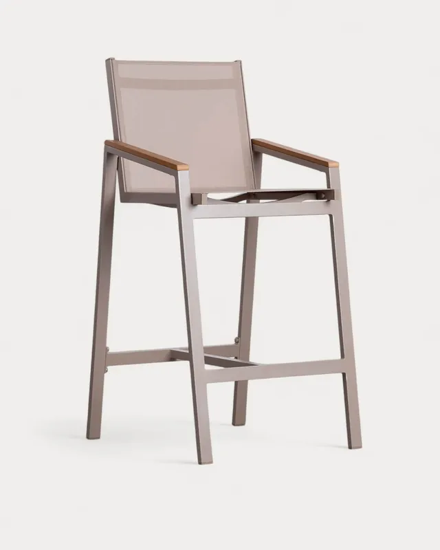 Sgabello alto da esterno Korce in alluminio (75 cm)