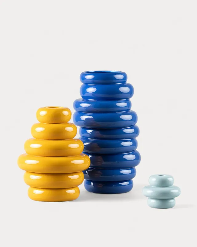 Set di 2 Vasi e un Candelabro Casy