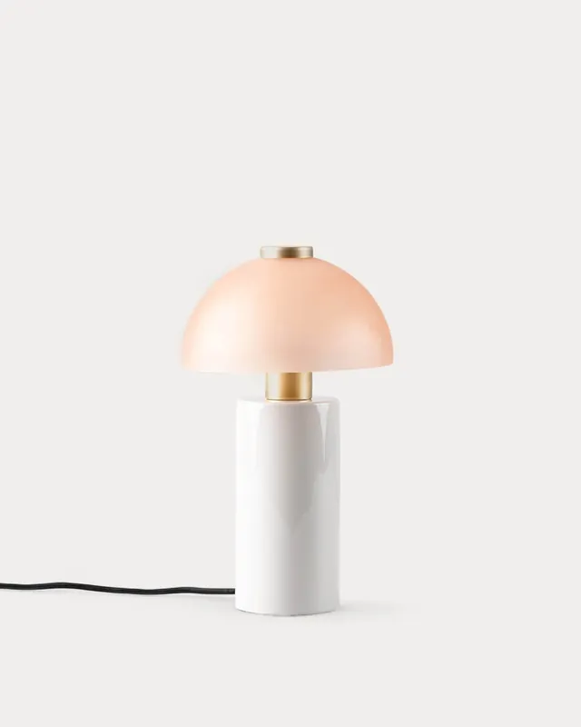 Lampada da Tavolo in Metallo e Vetro (Ø19,5 cm) Seta Vidre