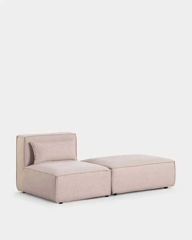 Poltrona Modulare con Pouf in Tessuto Kilhe