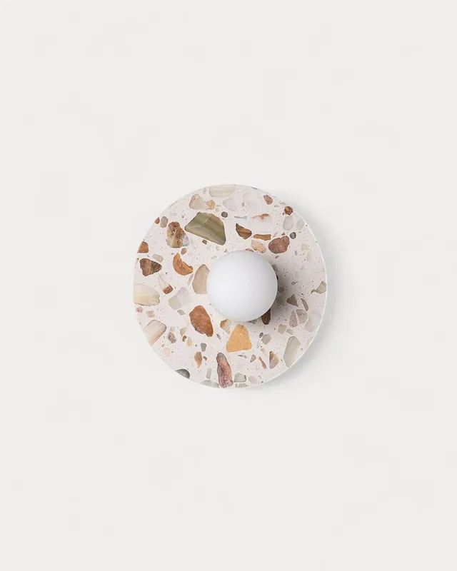 Lampada da Parete in Terrazzo Lunas