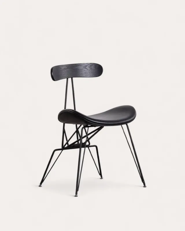 Pack 2 Sedie da Pranzo in Similpelle e Legno Brunela