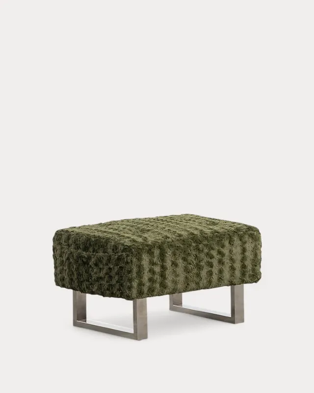 Pouf Poggiapiedi in Tessuto 70S Furry