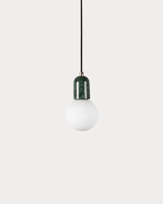 Lampada da Soffitto Sferica in Metallo con marmo Valenes