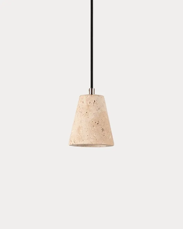 Lampada da Soffitto in Marmo Travertino di Metal Valenes