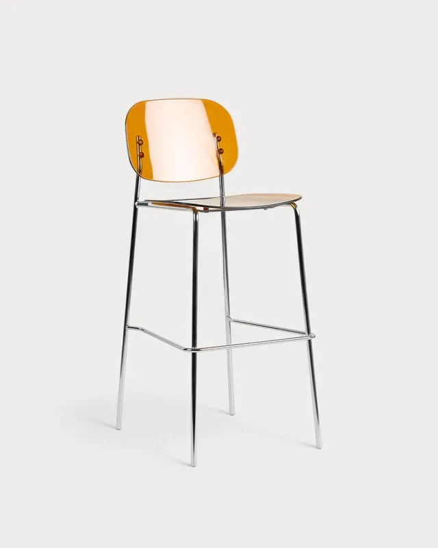 Sgabello alto in polietilene e metallo (75 cm) a forma di pigna
