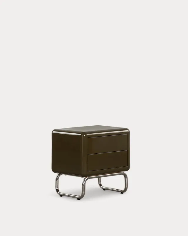 Pack 2 Comodini con Cassetti in Legno e Metallo (55x40 cm) Candela Colours