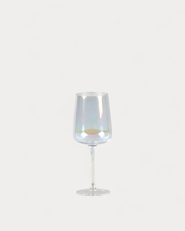 Pack da 4 Bicchieri da Vino Rosso in Vetro Iridescente Odin