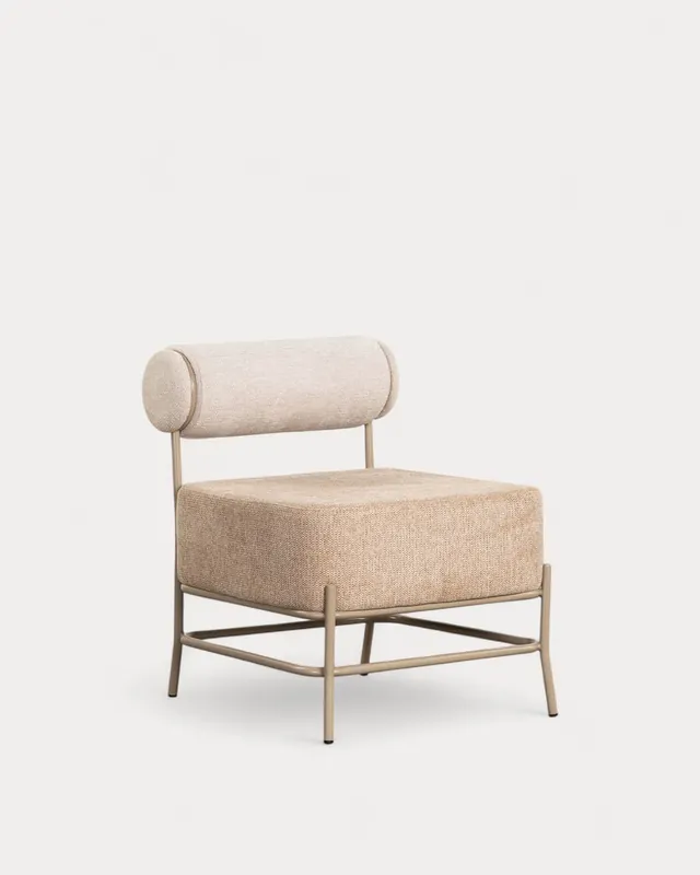 Poltrona in Tessuto e Metallo Elin Soft
