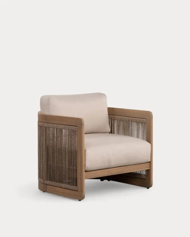 Set da 2 Sedie da Giardino in Legno di Acacia con Cuscini Mares