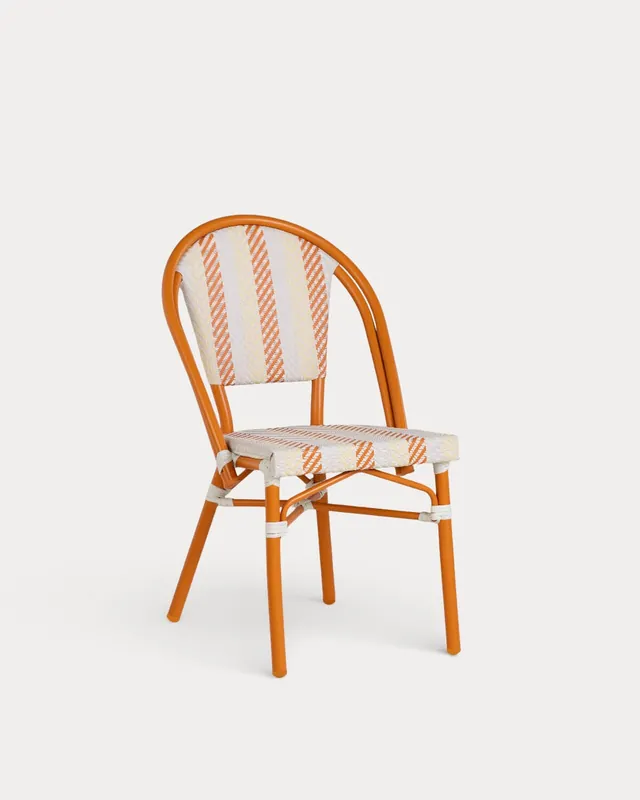 Sedia da Esterno in Alluminio e Rattan Sintetico Yona Bistro