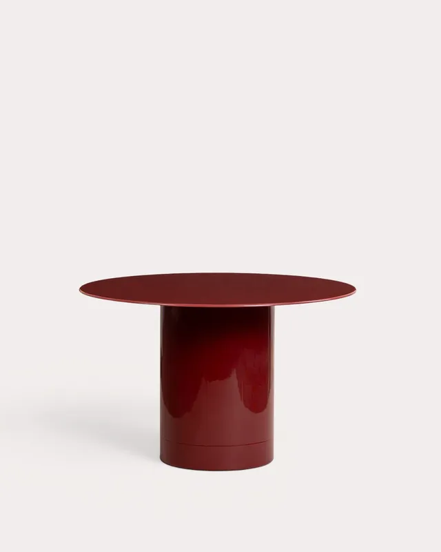 Tavolo da Pranzo Rotondo in Vetro e Legno (Ø120 cm) Merne