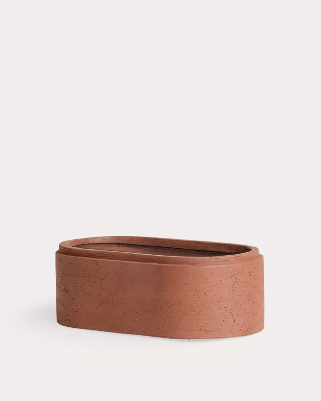 Fioriera ovale in cemento (45x23 cm) Bieito