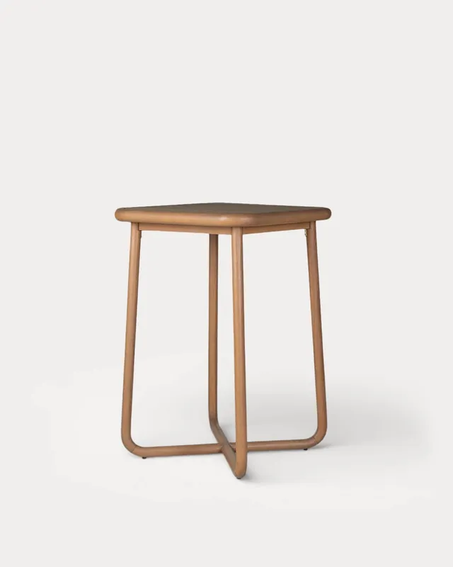 Tavolo Alto Quadrato in Legno di Eucalipto (70x70 cm) Elnes