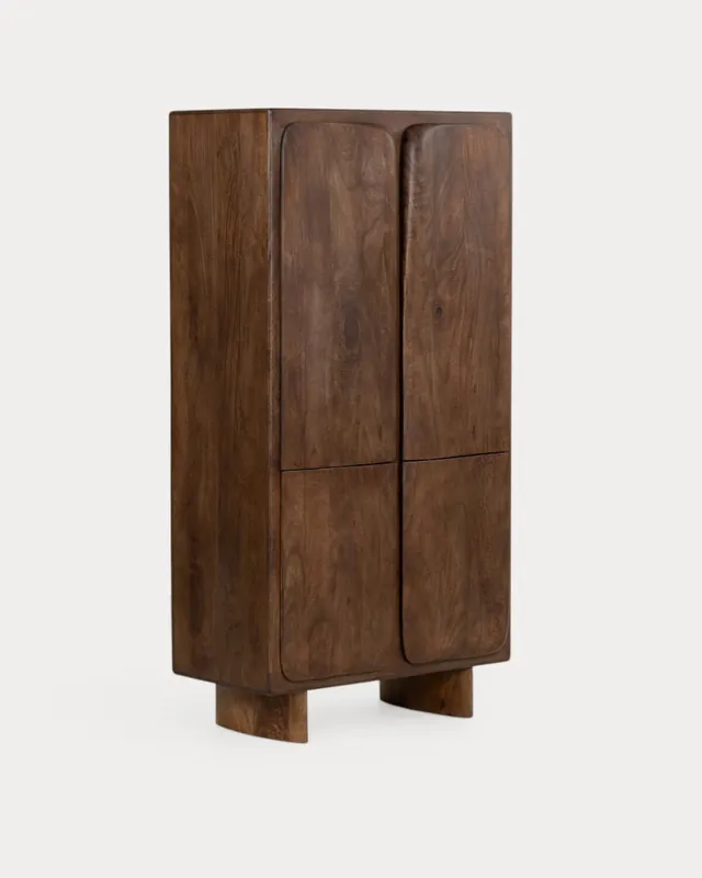 Armadio a 4 Ante 175x90 cm in Legno di Mango Orlean