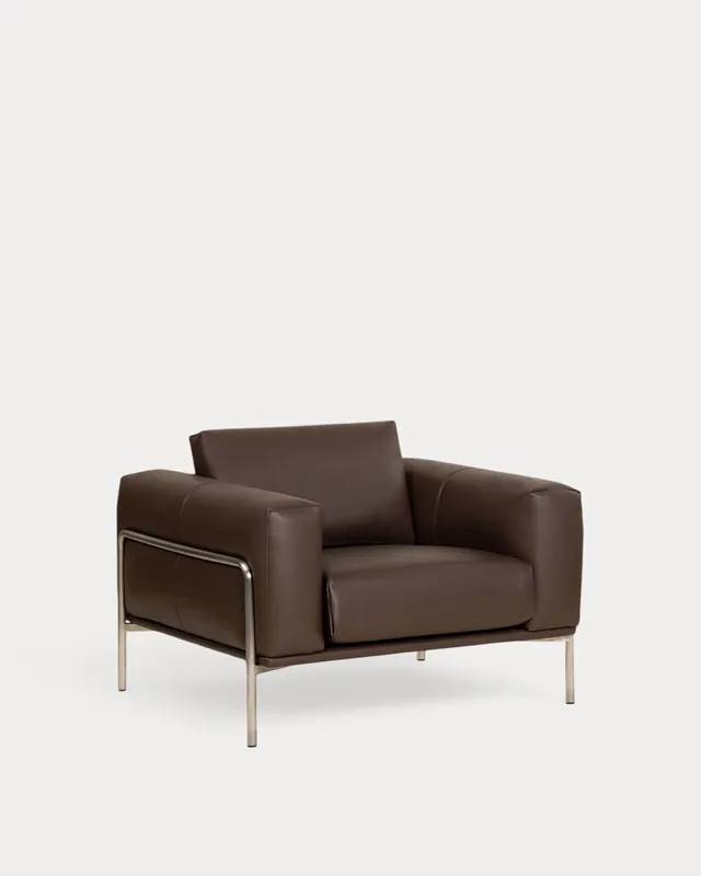 Poltrona Jahir in Metallo e Similpelle