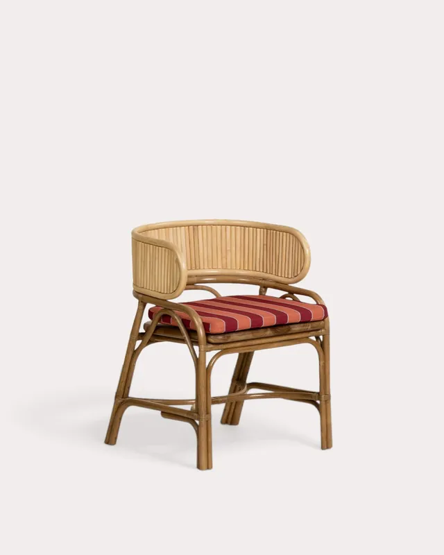 Pack da 4 Sedie da Esterno in Rattan Naturale Dozza