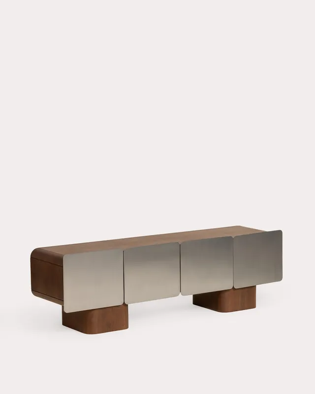 Mobile porta TV con 4 ante 164x40 cm in legno di mango e metallo Arties