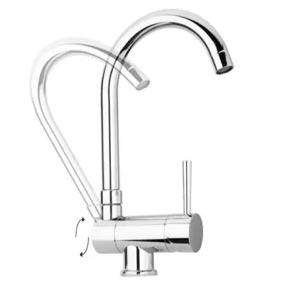 Miscelatore lavello monocomando paffoni serie stick cromo reclinabile
