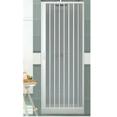 Porta frontale box doccia riducibile in pvc modello vergine h.185 cm 130 - 140 ROLLPLAST