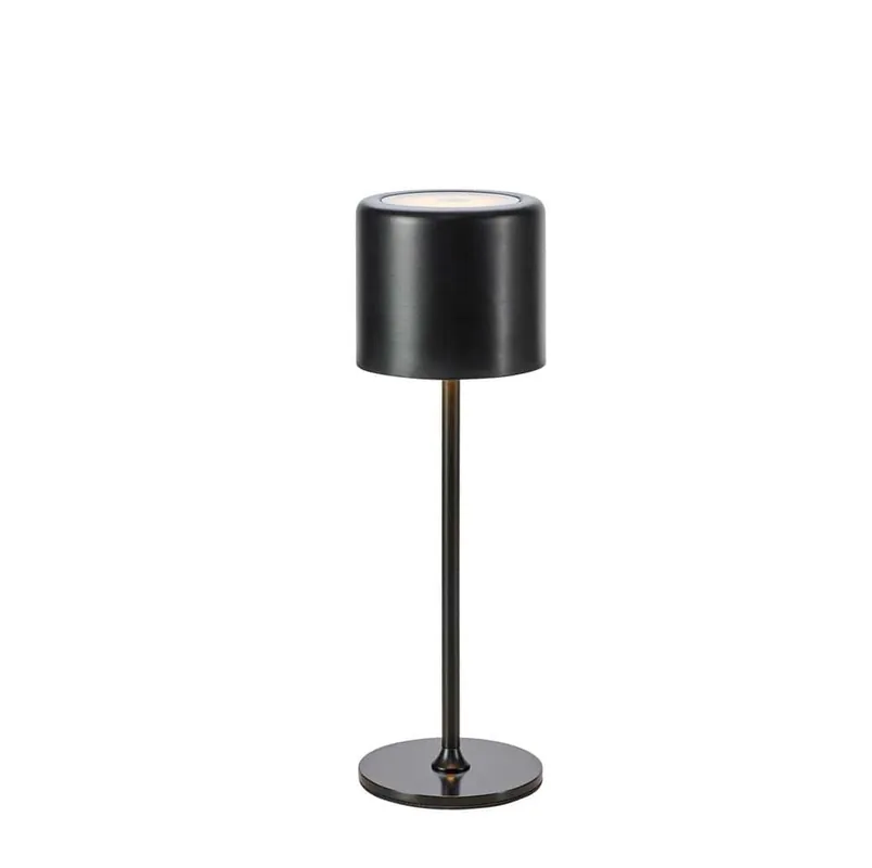 FILO Lampada da tavolo Ricaricabile Nero Opaco B\\/O