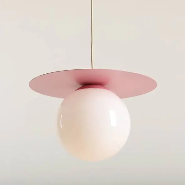 Lampada a sospensione LOOP BABY PINK M