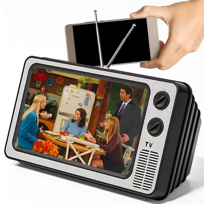 Schermo Lente Ingrandimento 12\\" Amplificatore Video per Smartphone Scocca Bianco