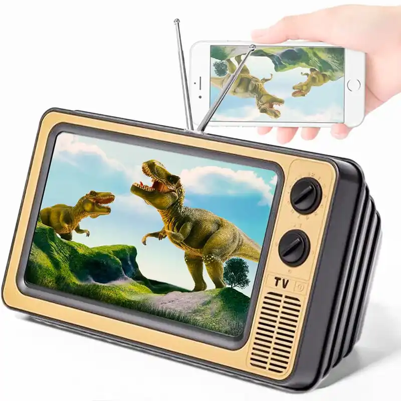 Schermo Lente Ingrandimento 12\\" Amplificatore Video per Smartphone Scocca Oro