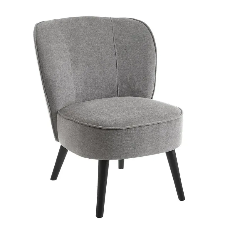 Poltrona Relax in Legno e Tessuto Colore Grigio Scuro Mod. Kansas 59x66x75H cm