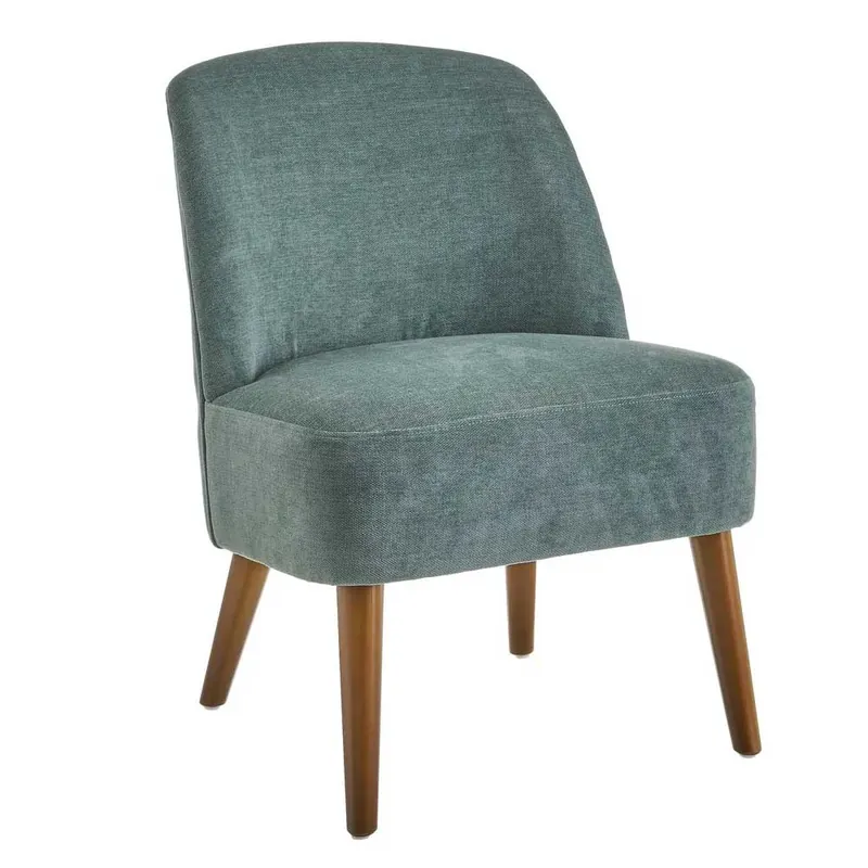 Poltrona Relax in Legno e Tessuto Colore Verde Acqua Mod. Petty 52x58x71H cm