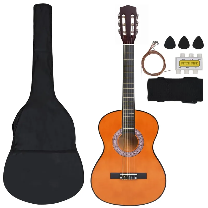 Chitarra Classica con 8 Pezzi Accessori Bambini e Principianti 3\\/4 36 in Legno