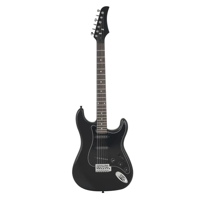 Chitarra Elettrica per Principianti con Custodia e Accessori Nera 4\\/4 39\\"