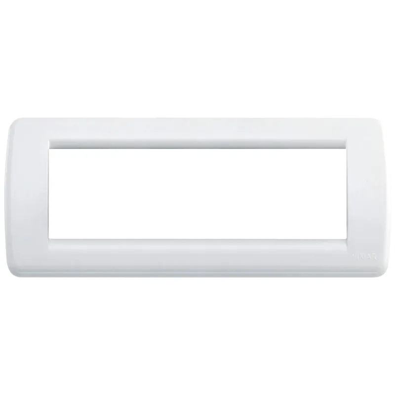 Placca sei moduli Vimar Rondò bianco brillante
