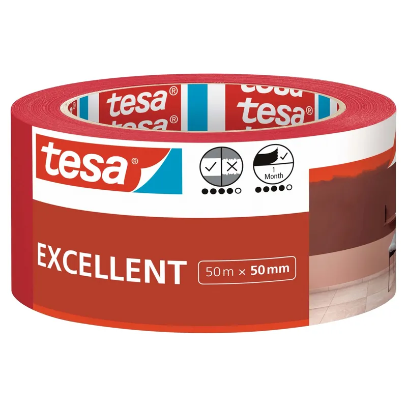 Nastro per mascheratura Tesa Excellent 50 mm x 50 m rosso
