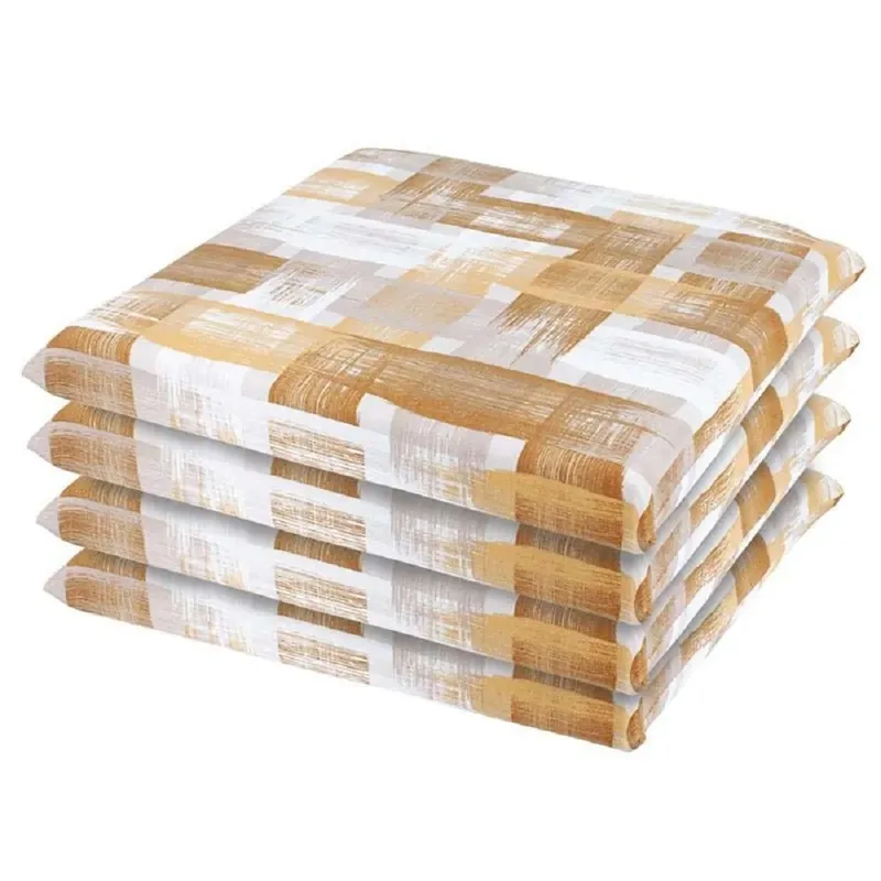 Cuscini coprisedia sfoderabili giallo 40x40x20 cm Set da 4 pz