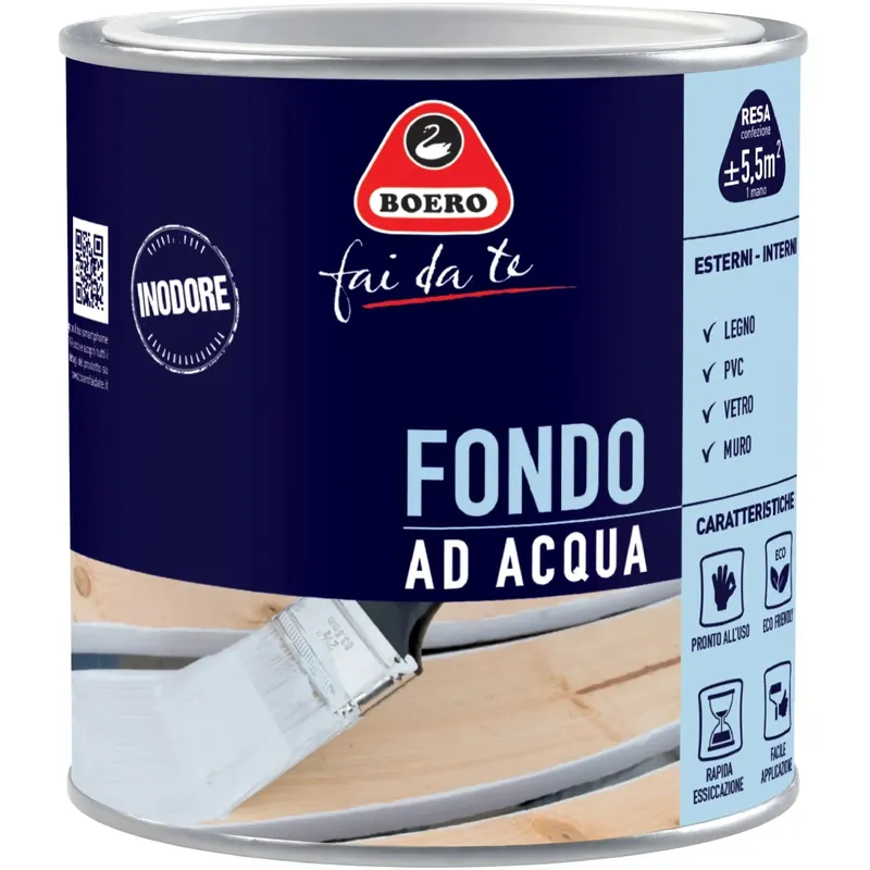Fondo ad acqua per smalti 0,5 lt Boero