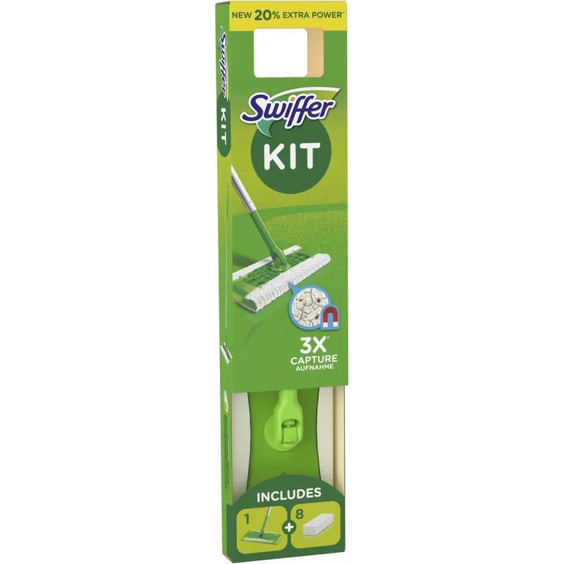 Scopa Swiffer preassemblata + 8 panni