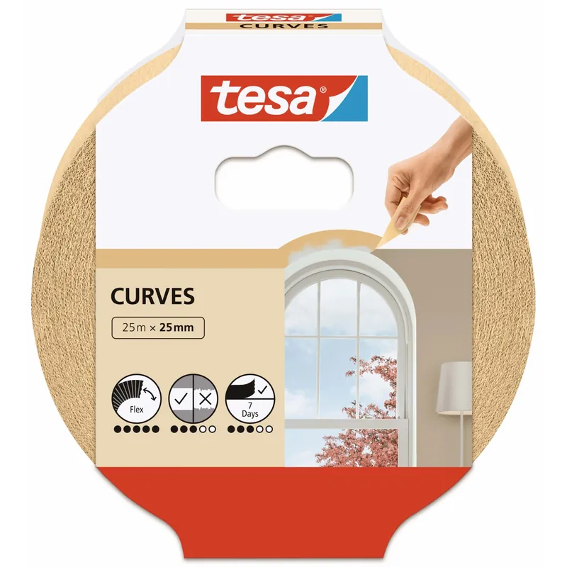 Nastro per mascheratura Tesa 25mm x 25 m beige