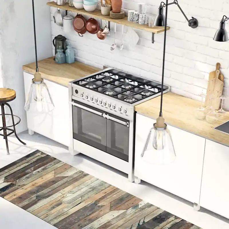 Passatoia in Vinile Vintage Wood 50x120 cm