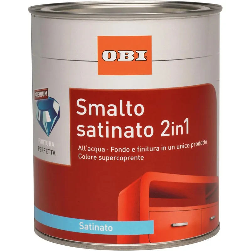 OBI smalto satinato 2 in 1 verde 750 ml