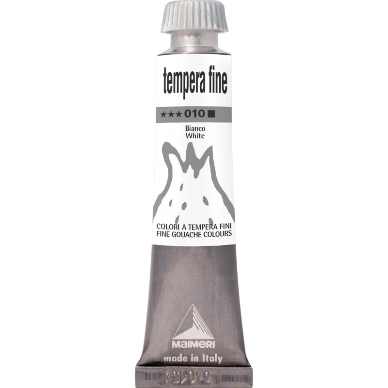 Colore tempera fine bianco 20 ml