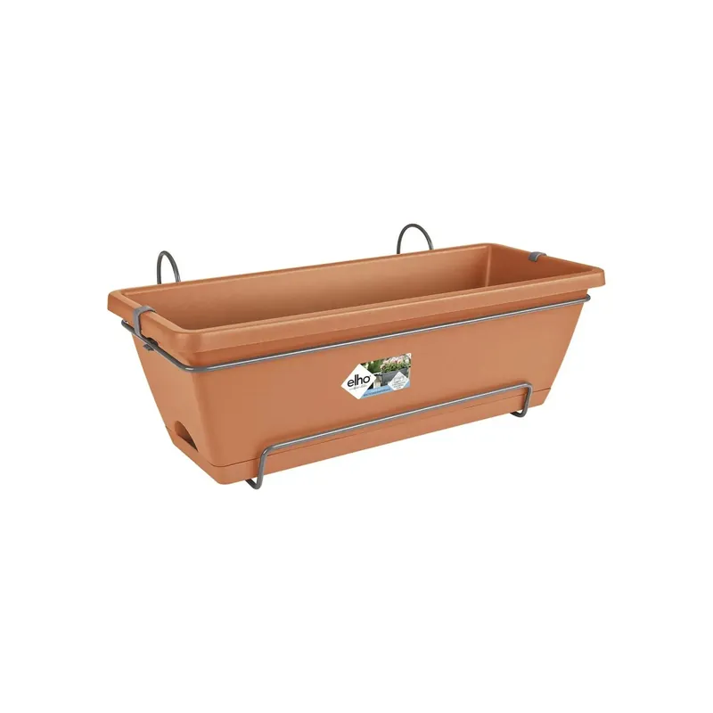 Fioriera da esterno Elho Barcelona plastica ricicl terra L 50 x P 28 x H 19 cm